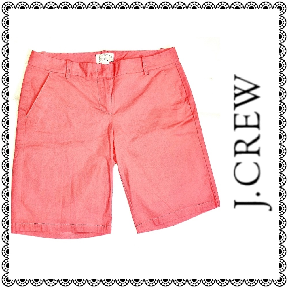 {J. Crew} coral Bermuda shorts, sz 6